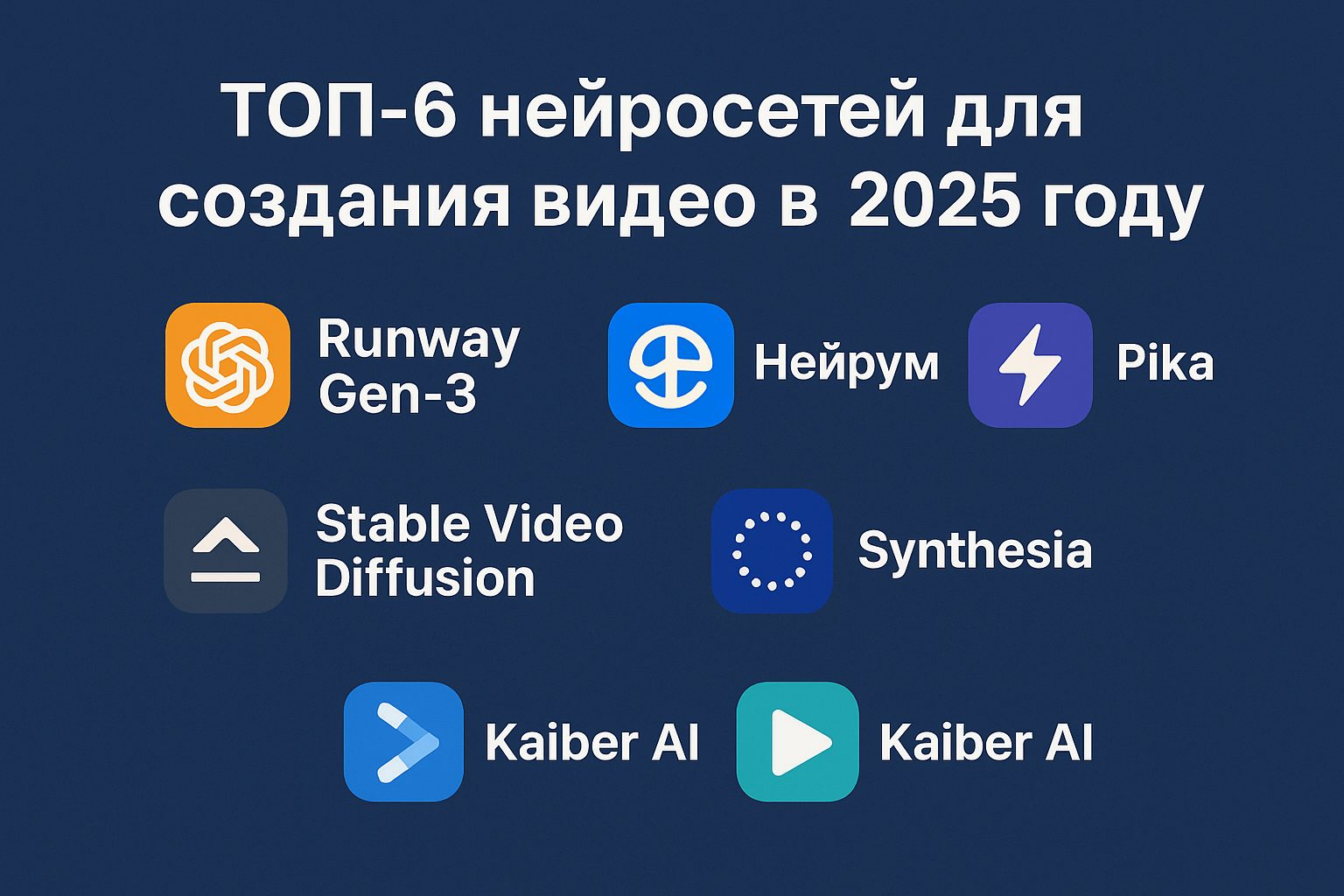 ТОП-6 нейросетей для создания видео в 2025 году