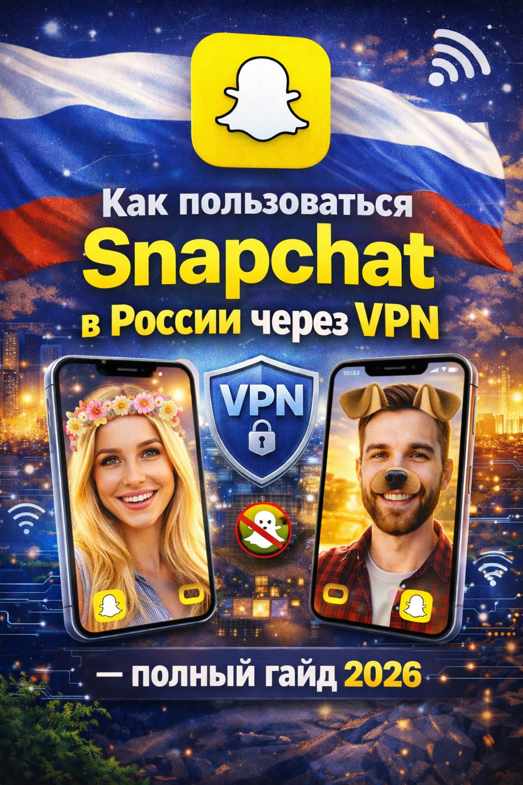 Как пользоваться Snapchat в России через VPN в 2026 году