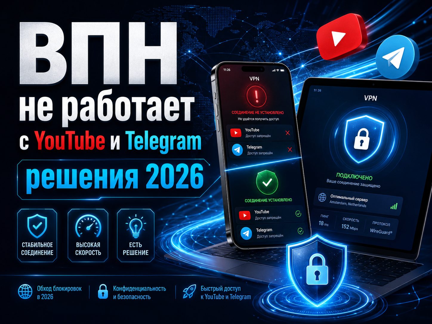 Amnezia VPN не работает